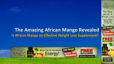 African mango diet