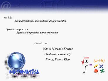 Ejercicios de practica pares ordenados 2