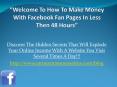 How To Make Money With Facebook Fan Pages PowerPoint PPT Presentation