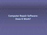 Computer Repair Software