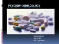PSYCHOPHARMACOLOGY -TINU TOMY PowerPoint PPT Presentation