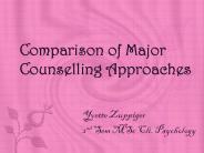 Comparison of Major Counselling Approaches