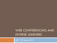 Web Conferencing and Diverse Learners