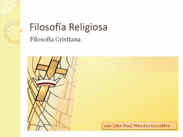 Filosofía Religiosa