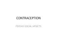 contaception-psycho social aspects PowerPoint PPT Presentation