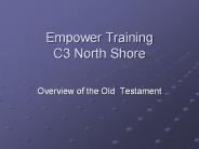 Old Testament OVERVIEW