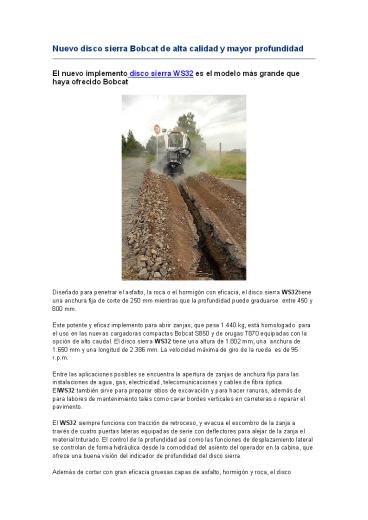 Construccion, nuevo disco sierra