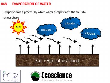 048	EVAPORATION OF WATER