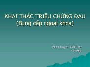 Khai thác triệu chứng đau
