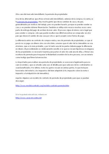 Permuta de propiedades