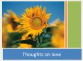 Thoughts of Love By Samina Nazim PowerPoint PPT Presentation