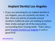 Implant Dentist Los Angeles