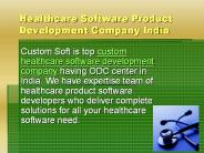 Healthcare Software product Development company India