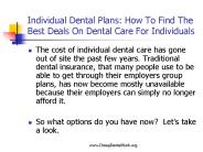 Individual Dental Plans