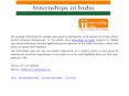Internship in India PowerPoint PPT Presentation