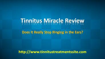 Tinnitus Miracle EBook - How To Treat Your Tinnitus