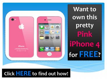 Free Pink iPhone 4