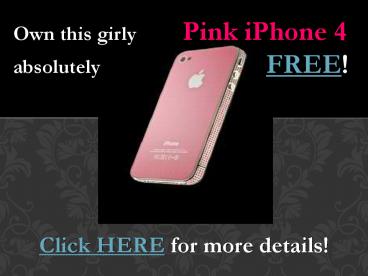 Free Pink iPhone 4