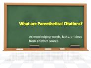 Parenthetical Citations