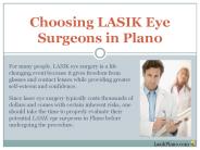 How to Choose Between LASIK Eye Surgeons in Plano