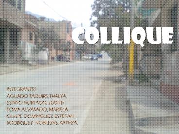COLLIQUE