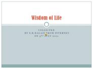 Wisdom of Life