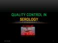 Quality Control in Serology PowerPoint PPT Presentation