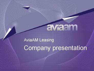 AviaAM Leasing Presentation