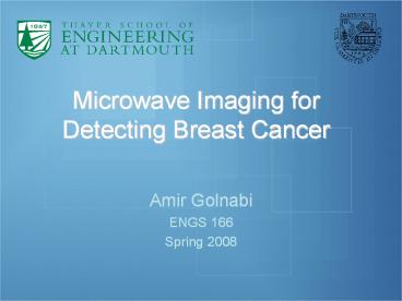 Microwave Imaging for Detecting Breast Cancer