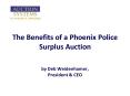The Benefits of a Phoenix Police Surplus Auction