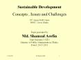 Sustainable Development ; Issues and challenges PowerPoint PPT Presentation