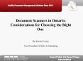 Document Scanners in Ontario:  Considerations for Choosing the Right One