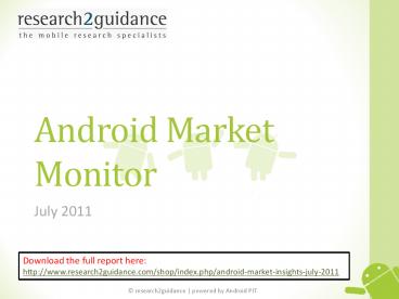 Android Market Monitor July Vol.4