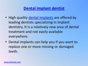 Dental Implant Dentist