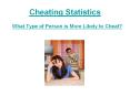 Cheating Statistics – What Type of Person is More Likely to Cheat? PowerPoint PPT Presentation