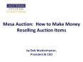 Mesa Auction:  How to Make Money Reselling Auction Items