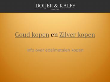 Zilver kopen