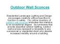 Outdoor Wall Sconces