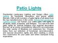 Patio Lights PowerPoint PPT Presentation