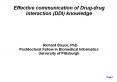 Effective communication of drug-drug interaction knowledge PowerPoint PPT Presentation
