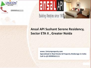Sushant Serene Residency Greater Noida | Call at 09999561111