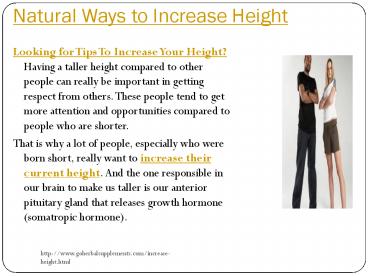 Natural Ways to Increase Height