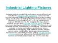 Industrial Lighting Fixtures PowerPoint PPT Presentation