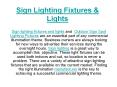 Sign Lighting Fixtures & Lights PowerPoint PPT Presentation