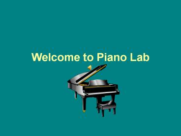 Welcome to Piano