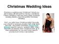 Christmas Wedding Ideas