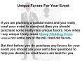 Unique Favors For Your Event