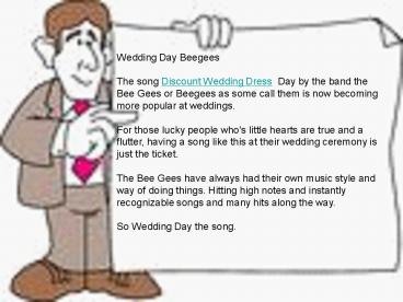 Wedding Day Beegees