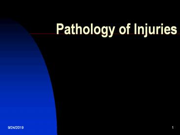 pathology of injuries