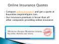 Online insurance quotes